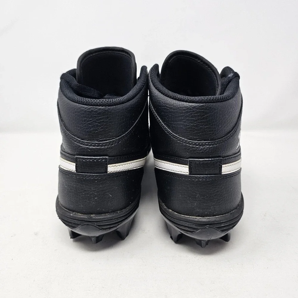 Nike Jordan 1 Retro MCS Baseball Cleats Mens 9 Black White Leather FJ6805-001